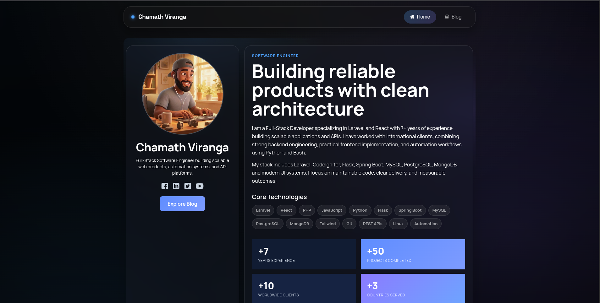 Chamath Viranga Portfolio preview